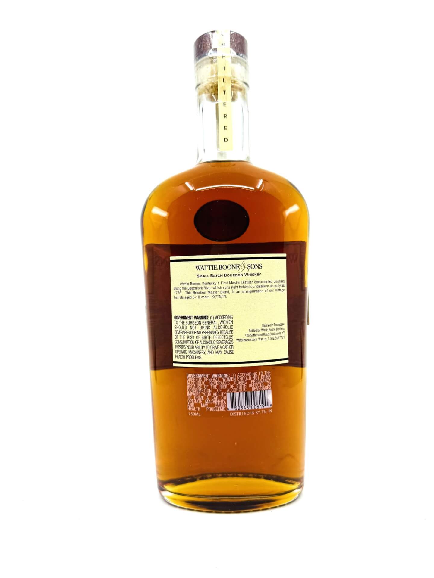 Wattie Boone & Sons Small Batch 'Ancient Reserve' Bourbon