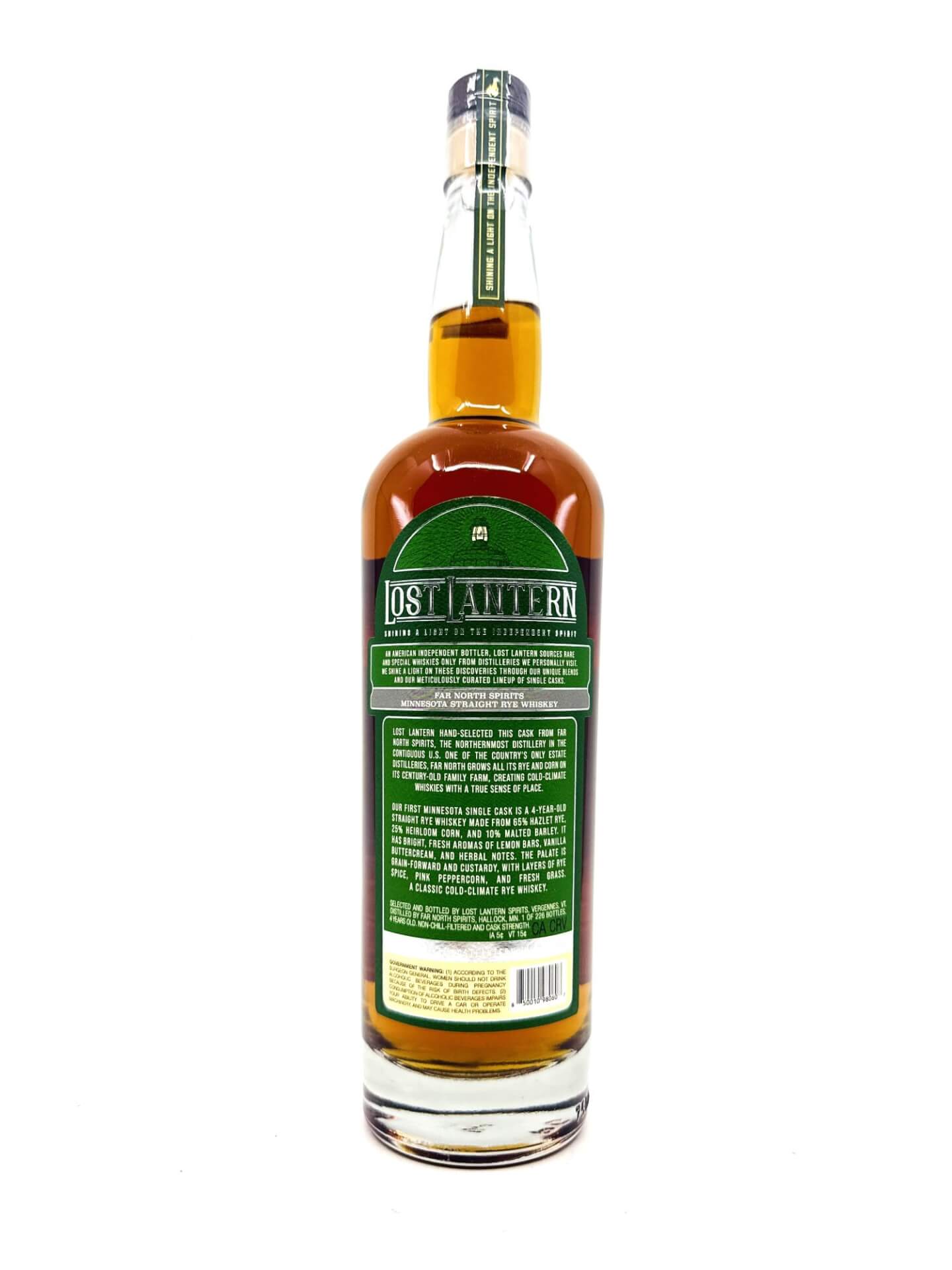 Lost Lantern Far North Spirits 4YR Straight Rye