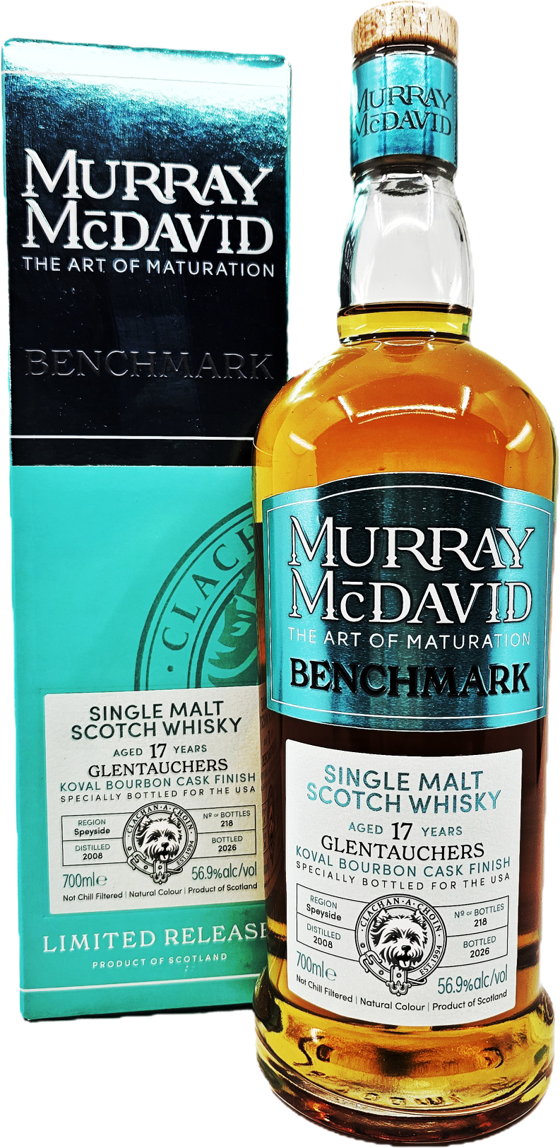 Murray McDavid Glentauchers Koval Bourbon Finish 17YR Single Malt Scotch