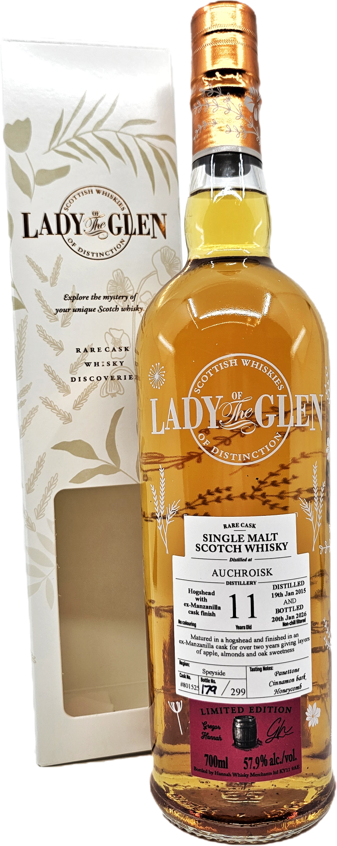 Lady of the Glen Auchroisk 11YR Manzanilla Finish Single Malt Scotch