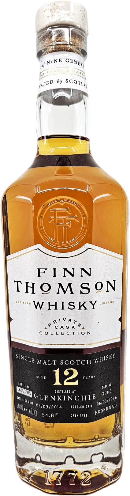 Finn Thomson Glenkinchie 12YR Single Malt Scotch