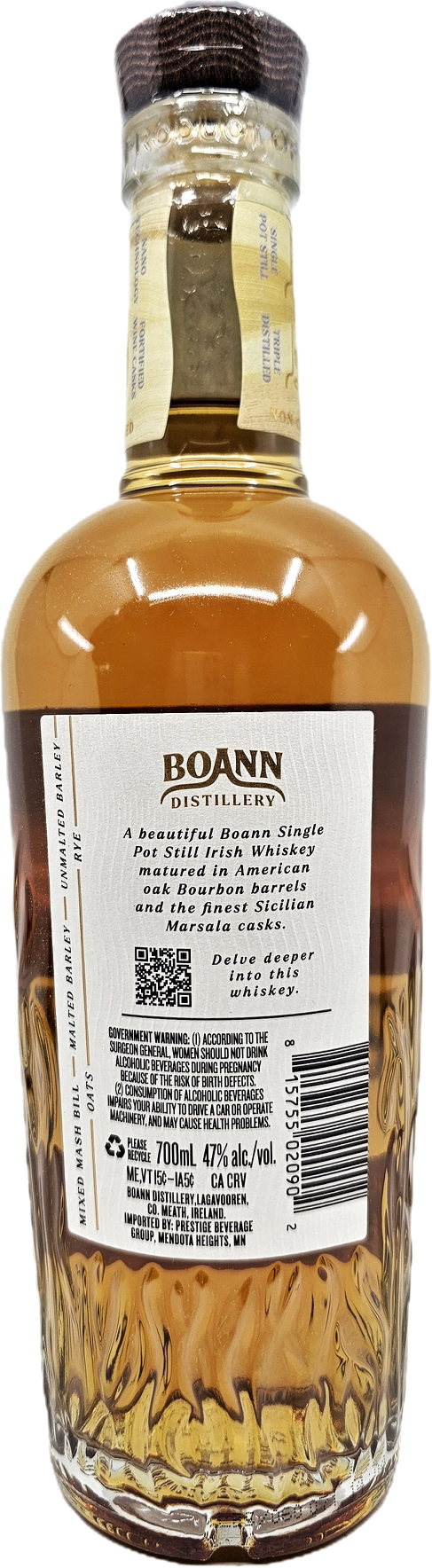 Boann Marsala Cask Single Pot Still Irish Whiskey
