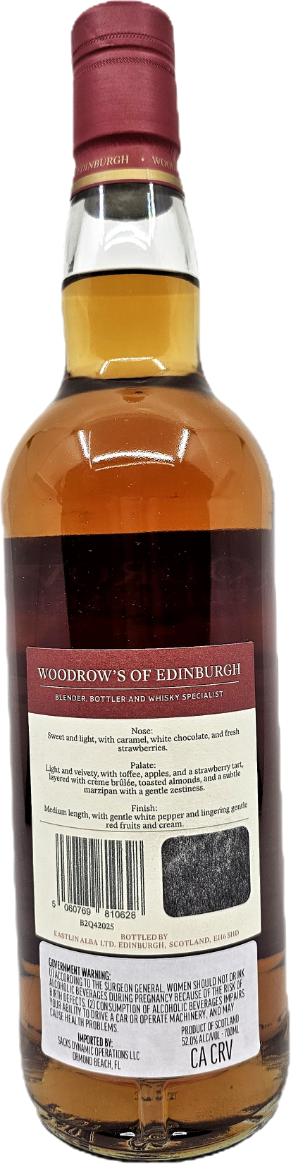 Woodrow's of Edinburgh Burnside 14YR Tawny Port Finish Blended Malt Scotch